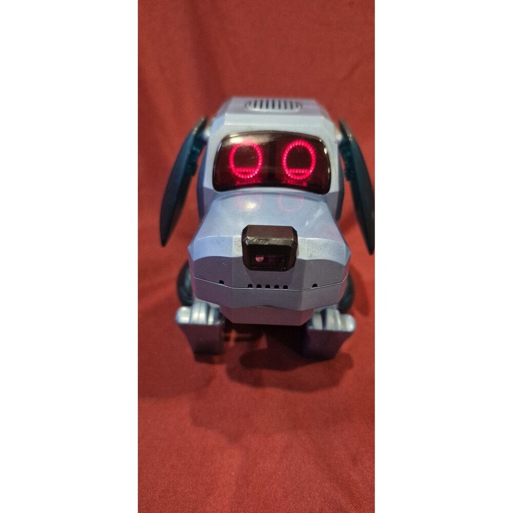 Vintage 2000 Tiger Electronics Poo-Chi Robotic Dog Blue Tested Works Lights Soun